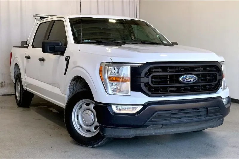 2022 Ford F-150 in Oxford White — front three-quarter view