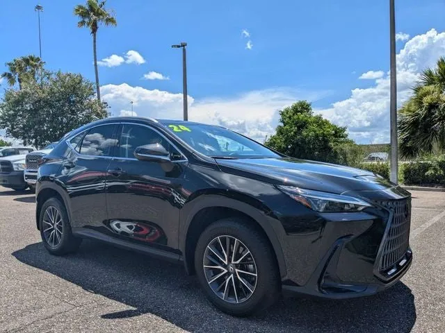 2024 Lexus NX 350 Base in Caviar — front three-quarter view