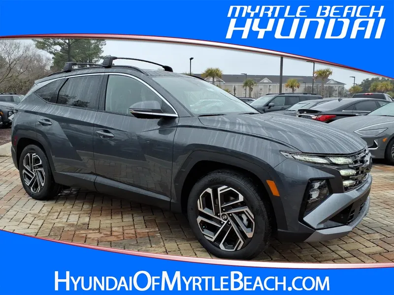 2026 Hyundai TUCSON Limited FWD in Gray — front three-quarter view