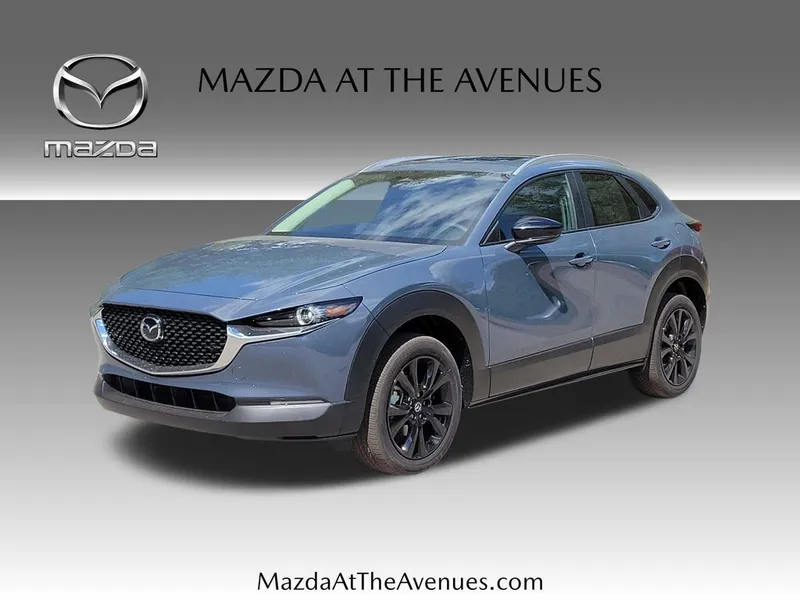 2026 Mazda CX-30 2.5 S Carbon Edition in Gray — front three-quarter view