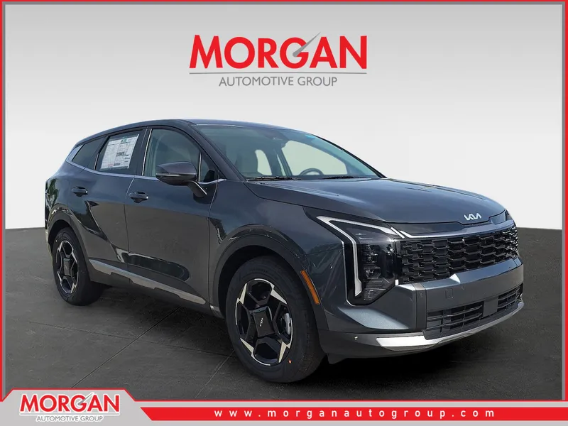 2026 Kia Sportage EX in Gravity Gray — front three-quarter view
