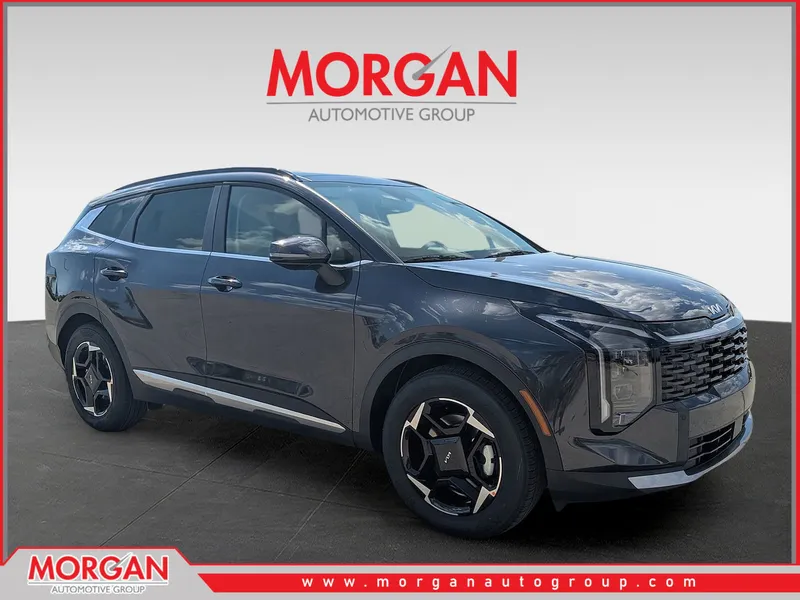 2026 Kia Sportage EX in Panthera Metal Gray — front three-quarter view