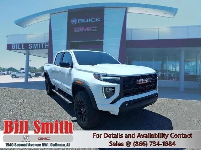 2026 GMC Canyon Elevation in Summit White — front three-quarter view