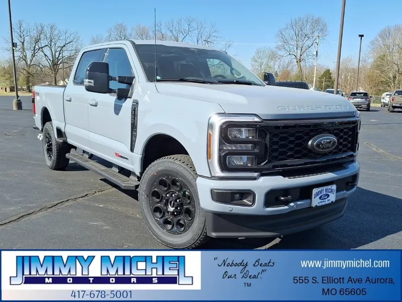 2026 Ford F-350SD Lariat in Gray Metallic — front three-quarter view