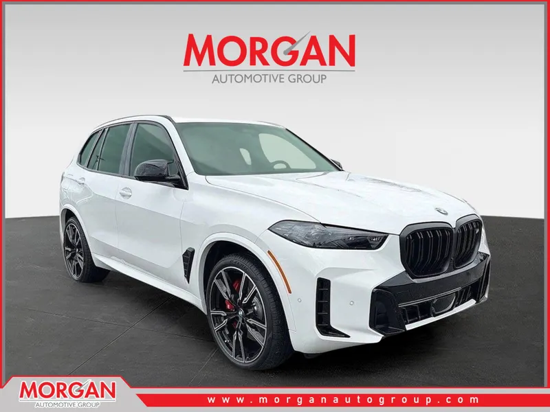 2026 BMW X5 M60i in White — front three-quarter view