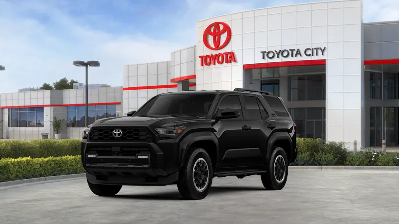 2026 Toyota 4Runner i-FORCE MAX 4Runner TRD Off-Road in Black — front three-quarter view
