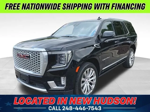 2023 GMC Yukon Denali in Onyx Black — front three-quarter view