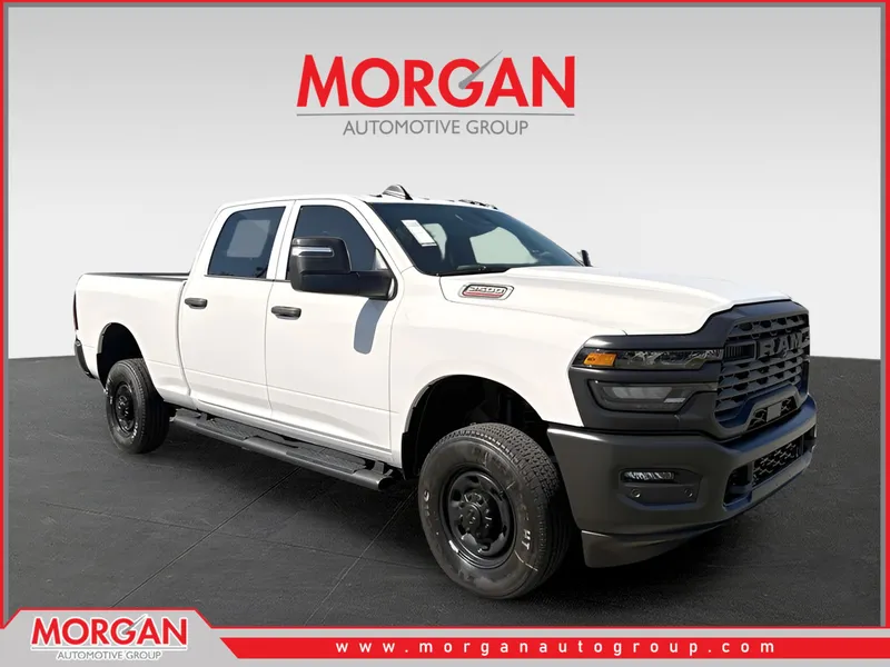 2026 Ram 2500 Tradesman in White — front three-quarter view