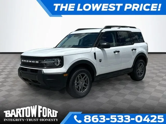 2026 Ford Bronco Sport Big Bend in Oxford White — front three-quarter view