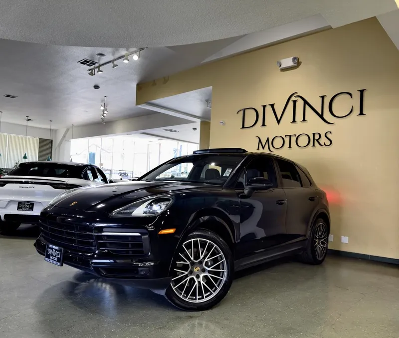 2020 Porsche Cayenne in Black — front three-quarter view