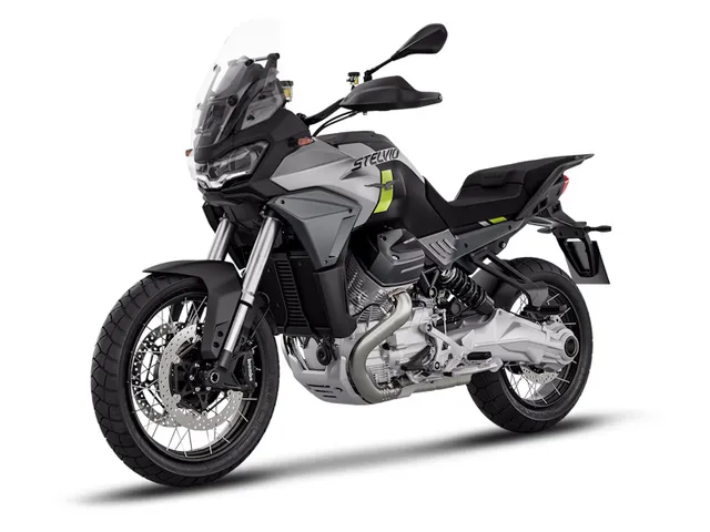 2025 Moto Guzzi Stelvio — front three-quarter view