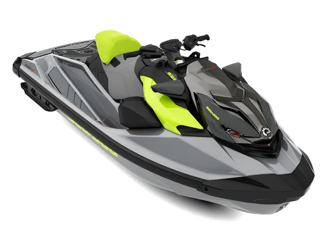 2026 Sea-Doo RXP-X™ 325 iBR Ice Metal / Manta Green — front three-quarter view
