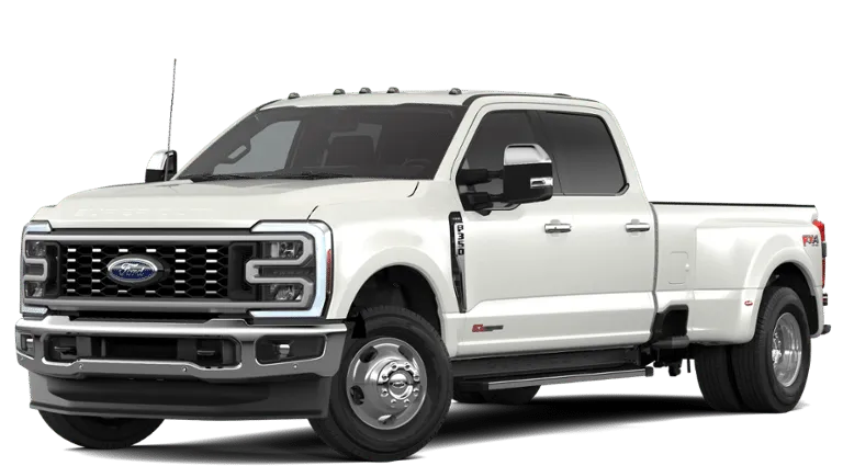 2026 Ford F-350SD Lariat DRW in White Metallic — front three-quarter view