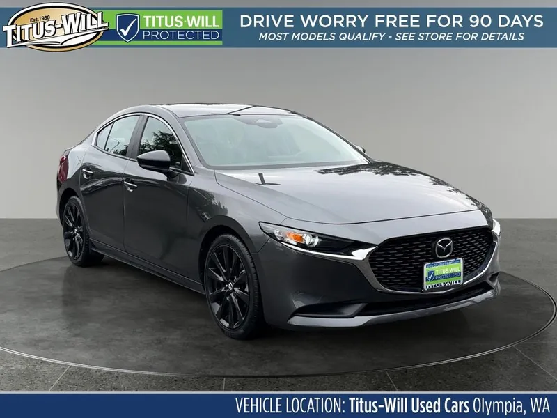 2024 Mazda Mazda3 2.5 S Select Sport in Machine Gray Metallic — front three-quarter view