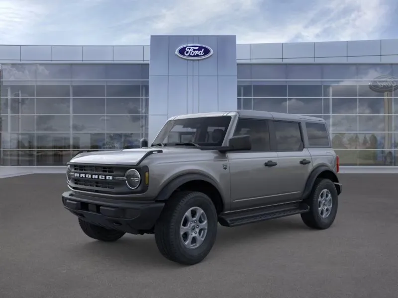 2026 Ford Bronco in M7 Gray — front three-quarter view