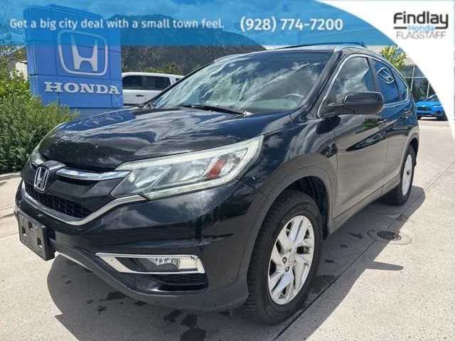 2015 Honda CR-V EX in Crystal Black Pearl — front three-quarter view