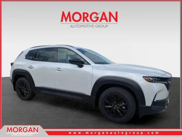 2026 Mazda CX-50 Hybrid Premium in Wind Chill Pearl — front three-quarter view
