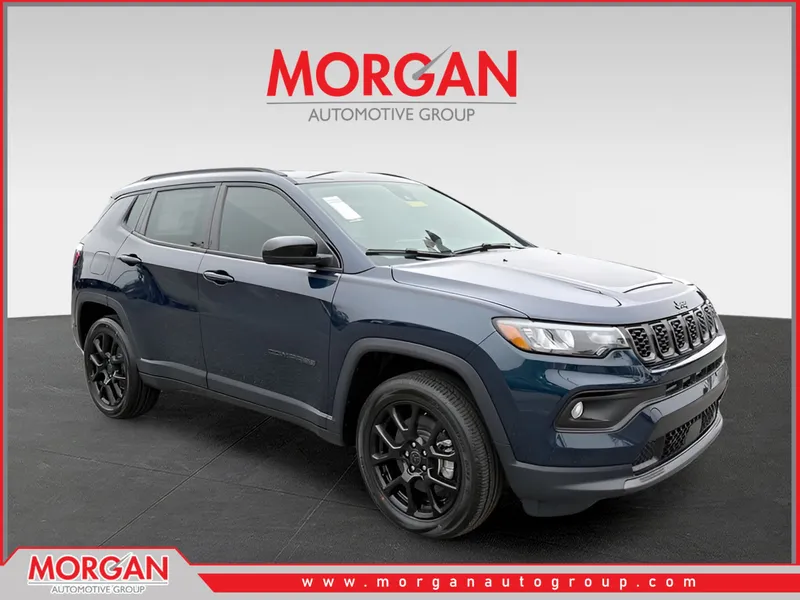 2026 Jeep Compass Latitude in Blue — front three-quarter view
