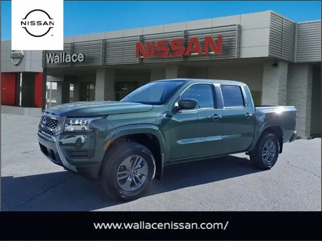 2026 Nissan Frontier SV in Tactical Green — front three-quarter view