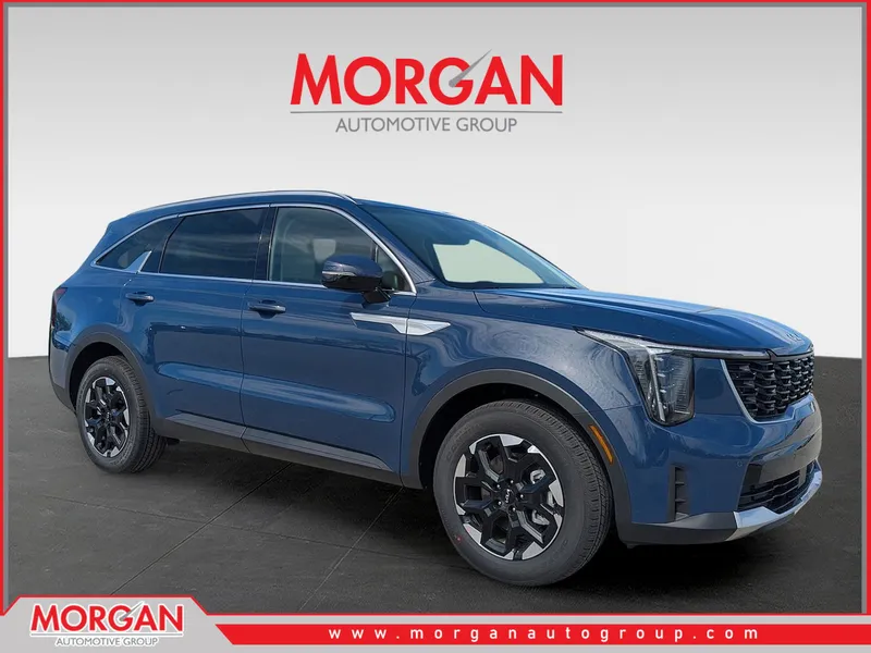 2026 Kia Sorento S in Midnight Lake Blue — front three-quarter view
