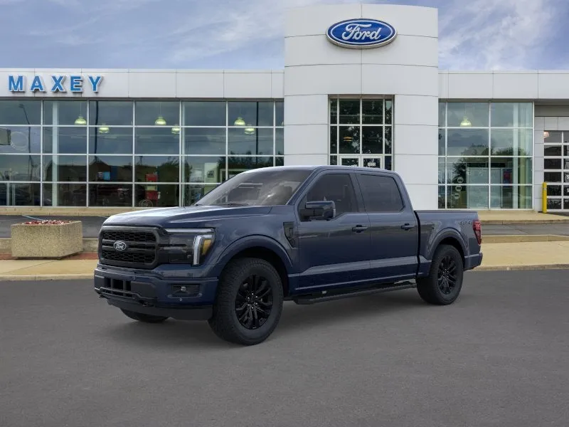 2026 Ford F-150 Lariat® in Antimatter Blue Metallic — front three-quarter view