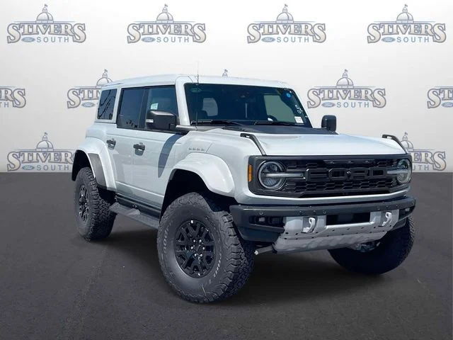 2026 Ford Bronco Raptor in White — front three-quarter view