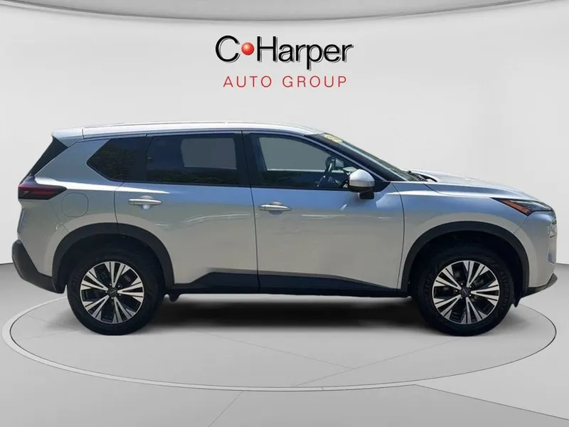 2023 Nissan Rogue SV in Brilliant Silver M — front three-quarter view