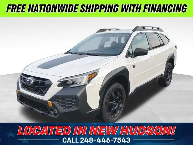 2024 Subaru Outback Wilderness in Crystal White Pearl — front three-quarter view