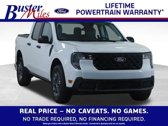 2026 Ford Maverick XLT in Oxford White — front three-quarter view