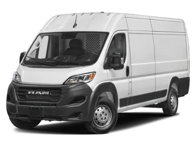 2026 RAM ProMaster Cargo Van Tradesman in Bright White Clear-Coat Exterior Paint — front three-quarter view