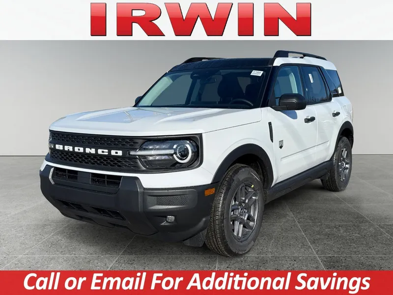 2026 Ford Bronco Sport Big Bend in White — front three-quarter view