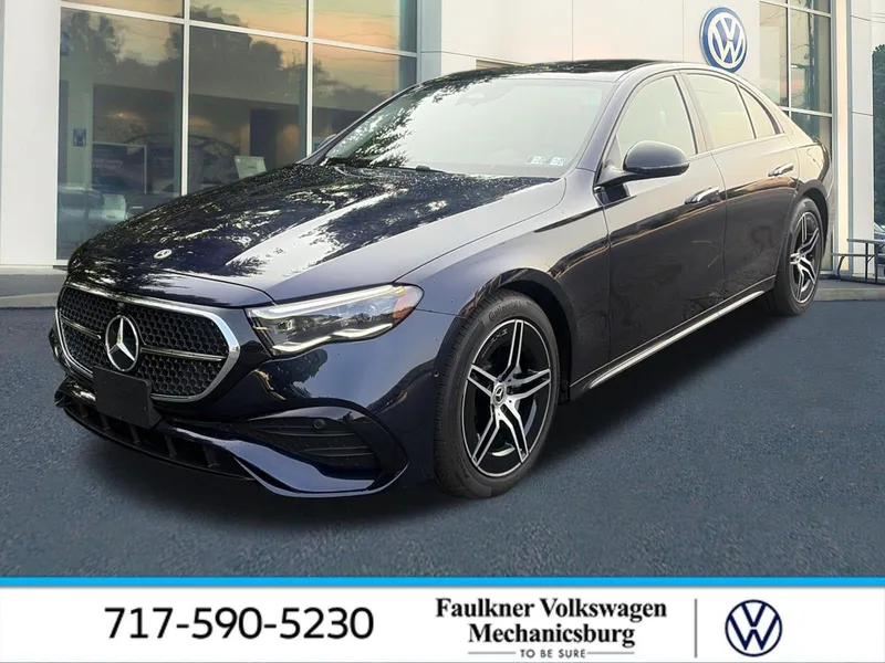 2024 Mercedes-Benz E-Class E 350 4MATIC® Sedan in Black — front three-quarter view
