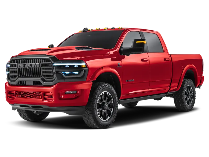 2026 RAM 2500 Rebel in Molten Red Pearl-Coat Exterior Paint — front three-quarter view