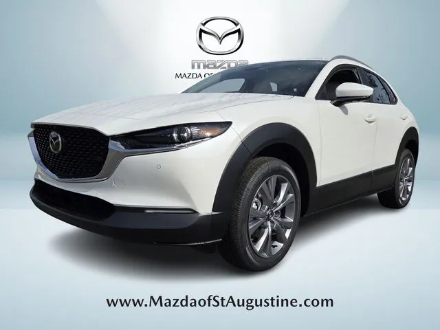 2026 Mazda CX-30 2.5 S Premium in White — front three-quarter view