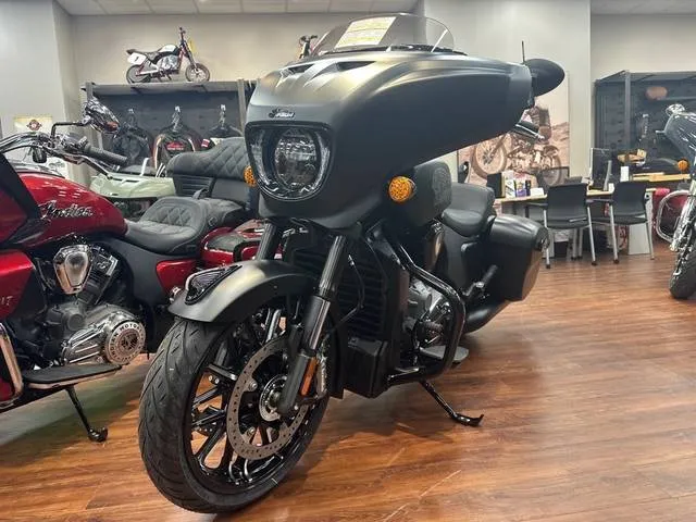 2025 Indian Motorcycle® Chieftain® Black Metallic — front three-quarter view