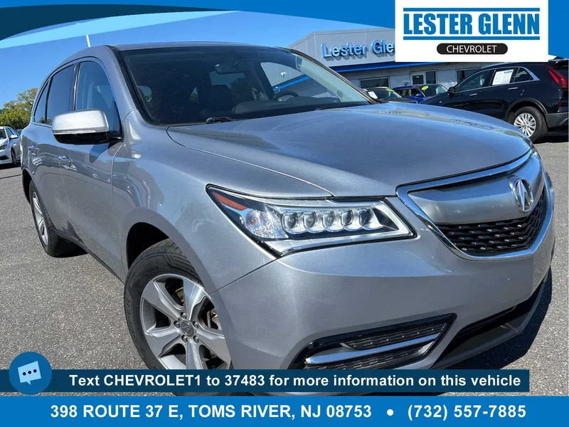 2016 Acura MDX 4DR SH-AWD in Silver — front three-quarter view