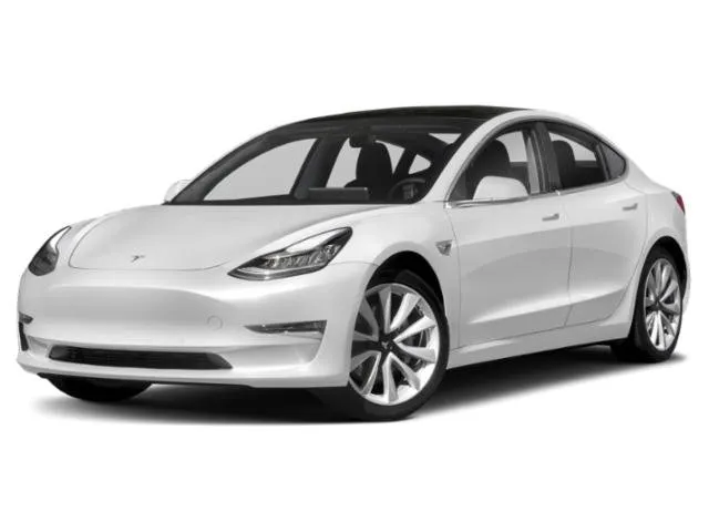 2020 Tesla Model 3 Long Range in White — front three-quarter view