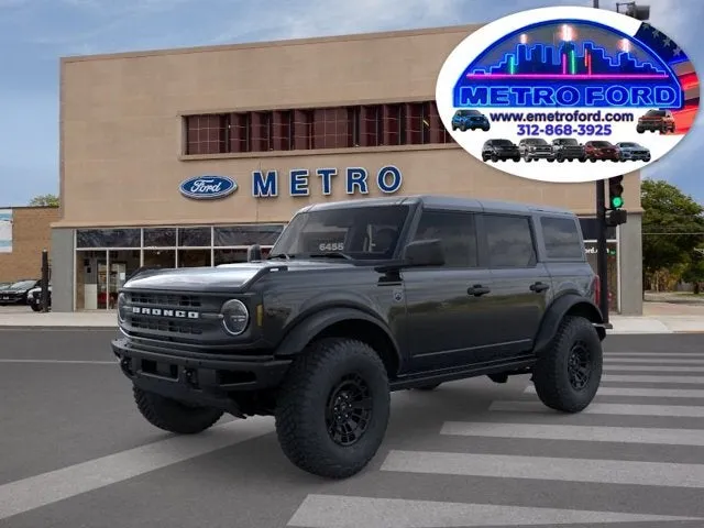 2026 Ford Bronco Big Bend in Shadow Black — front three-quarter view