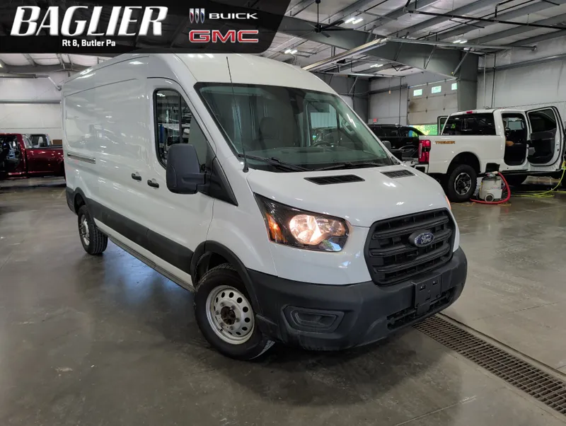2023 Ford Transit Cargo Van Base in White — front three-quarter view