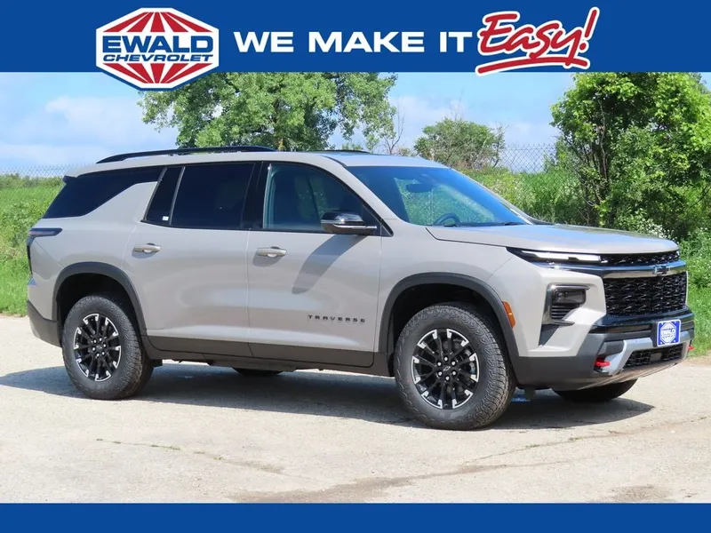 2026 Chevrolet Traverse Z71 in Sandstone Gray — front three-quarter view