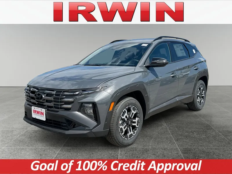 2026 Hyundai Tucson XRT AWD in Gray — front three-quarter view