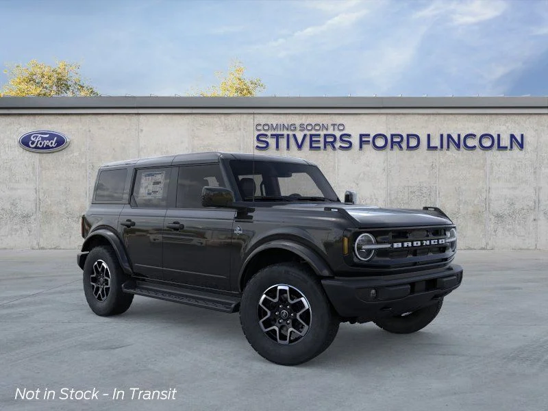 2026 Ford Bronco Outer Banks in Shadow Black — front three-quarter view