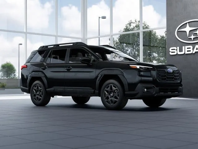 2026 Subaru OUTBACK Limited in Crystal Black Silica — front three-quarter view