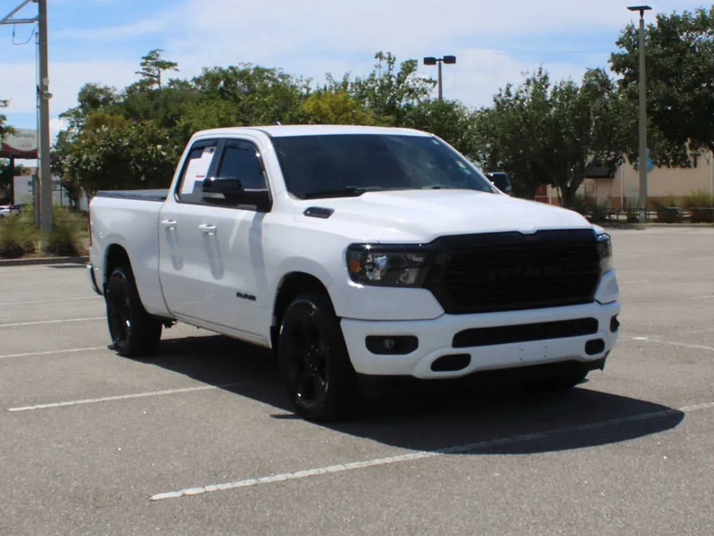 2022 RAM 1500 Big Horn in Bright White Clearcoat — front three-quarter view