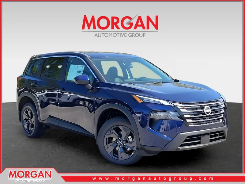 2026 Nissan Rogue SV in Blue — front three-quarter view