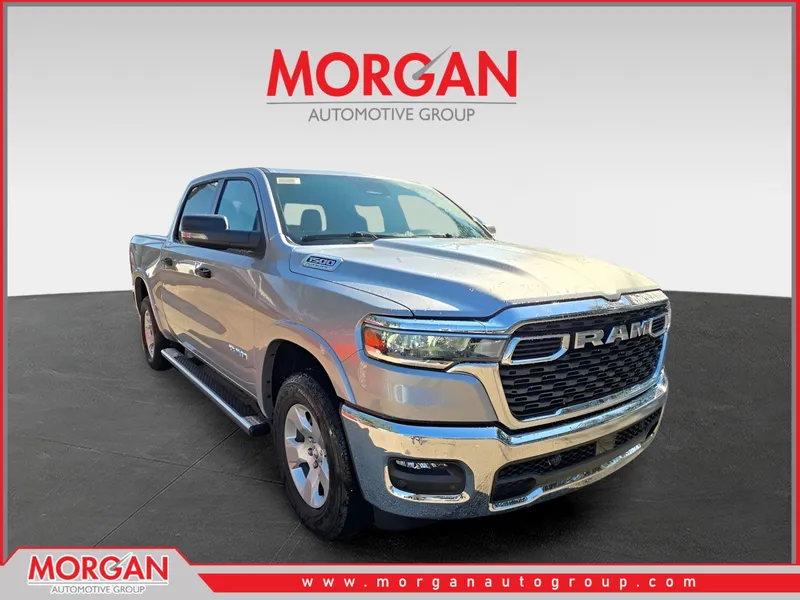 2026 Ram 1500 Big Horn in Billet Silver Metallic Clearcoat — front three-quarter view
