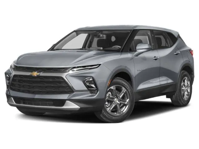 2025 Chevrolet Blazer LT in Sterling Gray Metallic — front three-quarter view