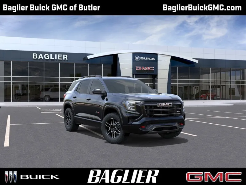 2026 GMC Terrain AT4 in Ebony Twilight Metallic — front three-quarter view