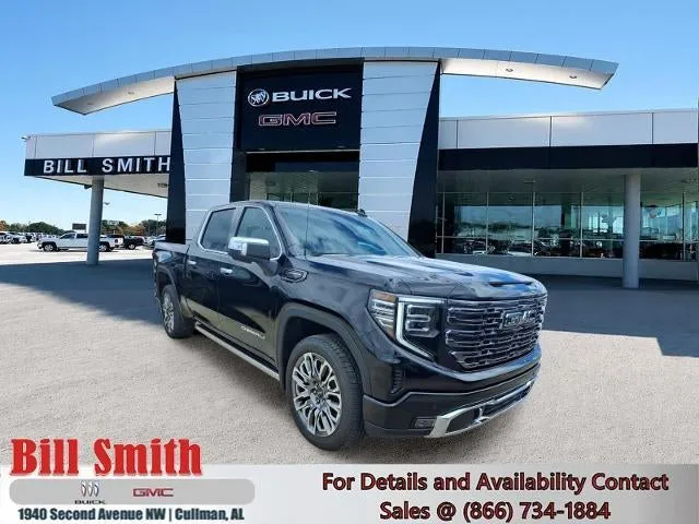 2026 GMC Sierra 1500 Denali Ultimate in Onyx Black — front three-quarter view
