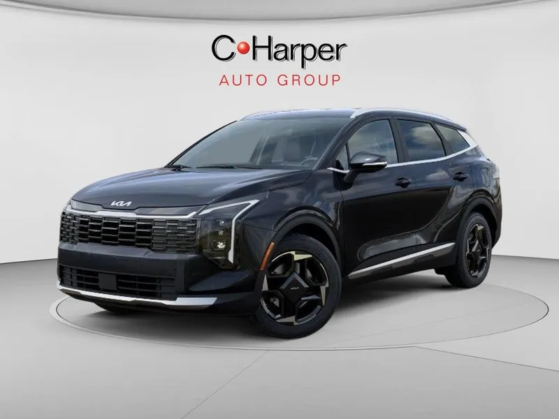 2026 Kia Sportage EX in Panthera Metal Gray — front three-quarter view